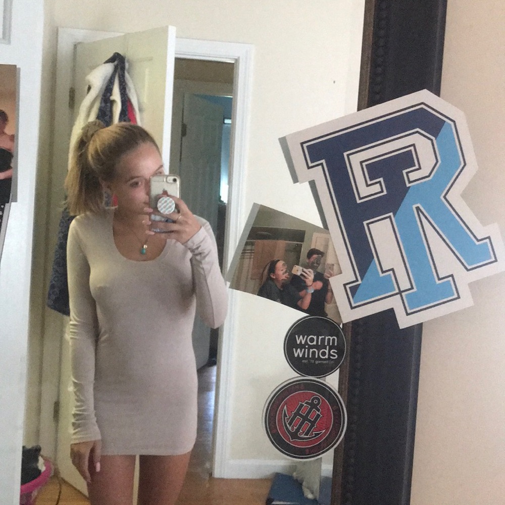 Long sleeve mini dress